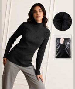 Media polera termica de morley (solo negro) — venta mayorista